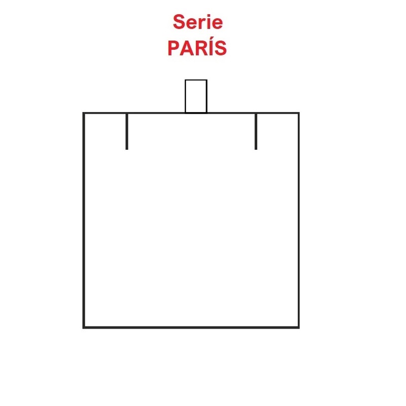 Estuche París. Medalla cadena/colgante grande 87x91x30 mm.